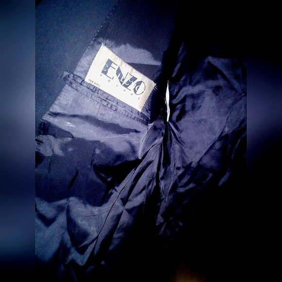 Enzo Tovare Collection Men's Black Overcoat - Picture 2 of 2